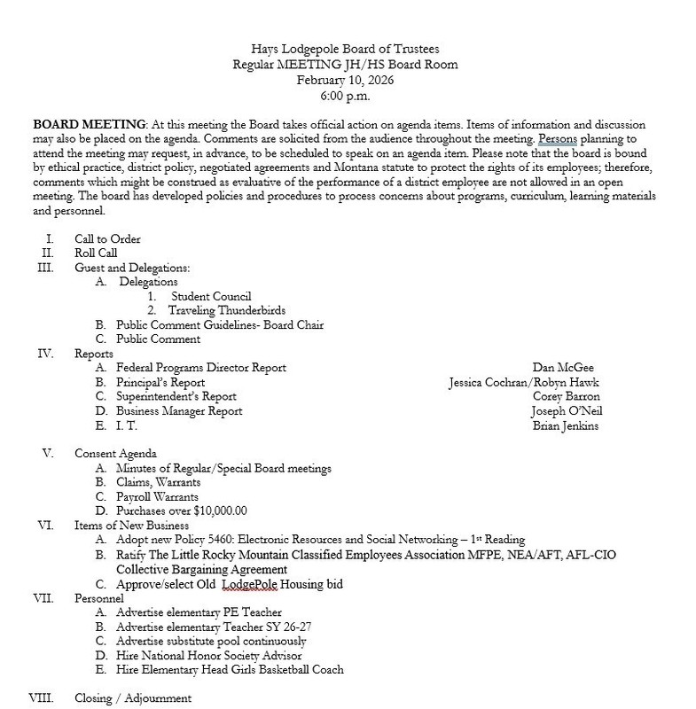 Hays LodgePole Schools