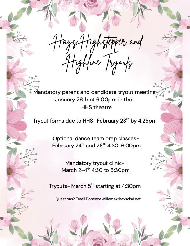 Hays High Steppers and Highline Tryouts
