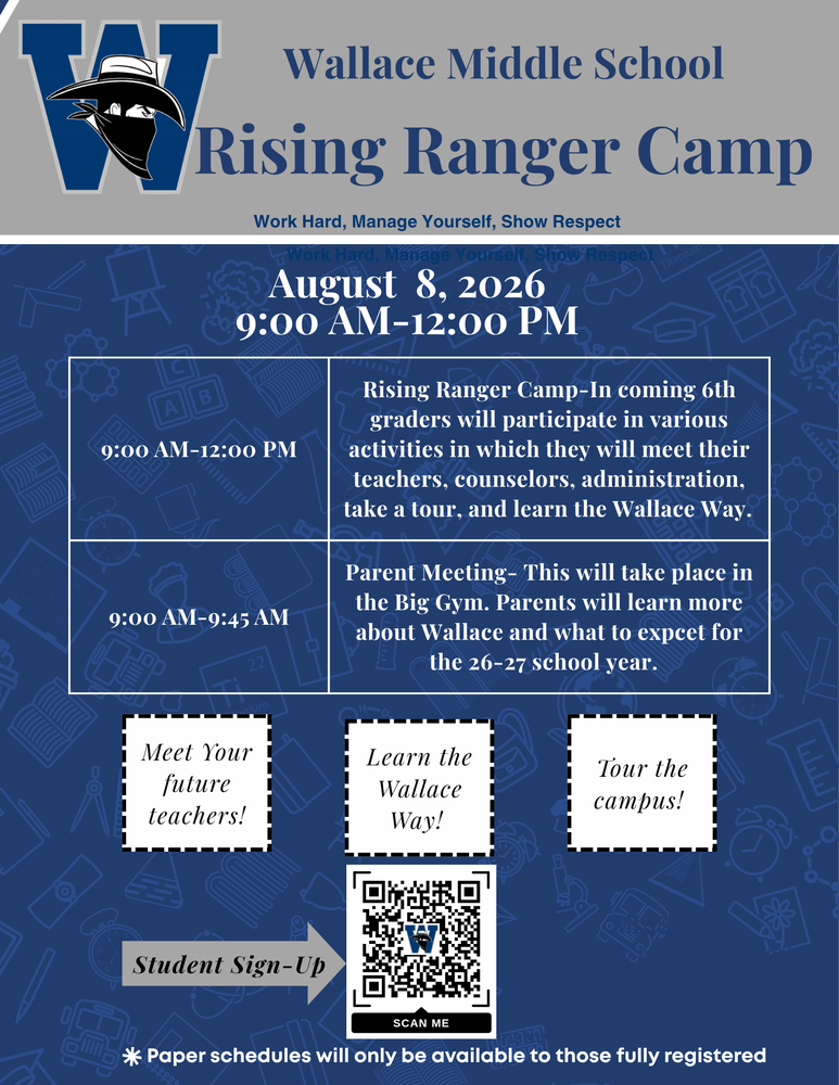 Wallace Middle School Rising Ranger Camp