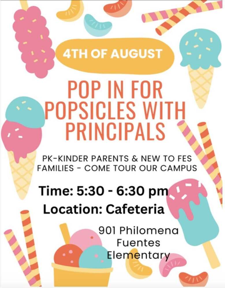 Pop in for Popsicles with Principals