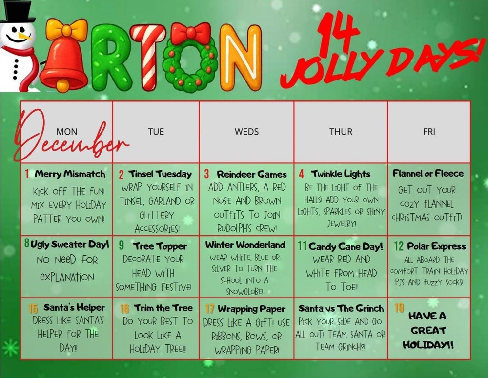 BMS 14 Jolly Days Calendar