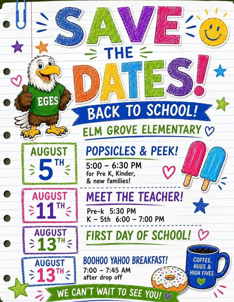 Save the Dates flyer