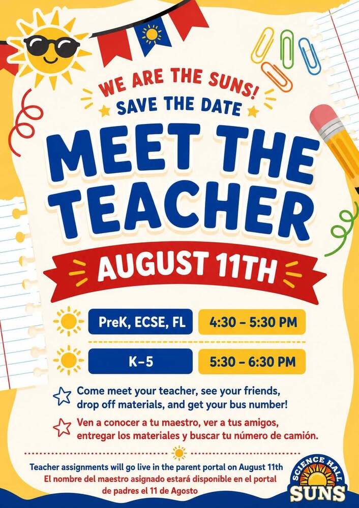 Meet the Teacher Night flyer