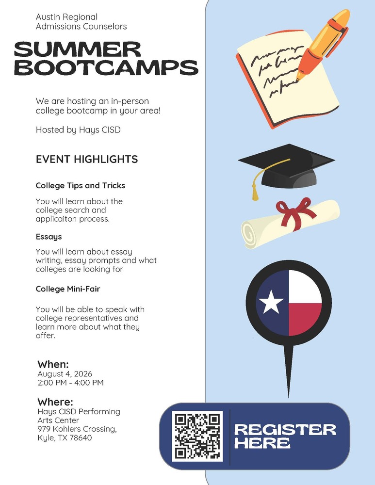 College Application Bootcamp Flyer