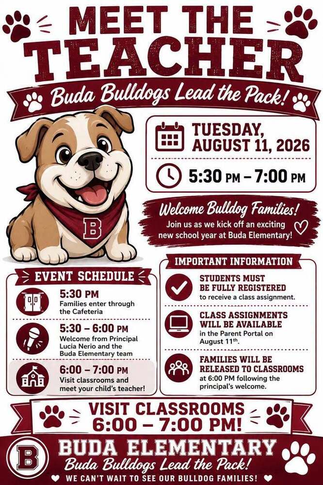 Meet the Teacher Night flyer