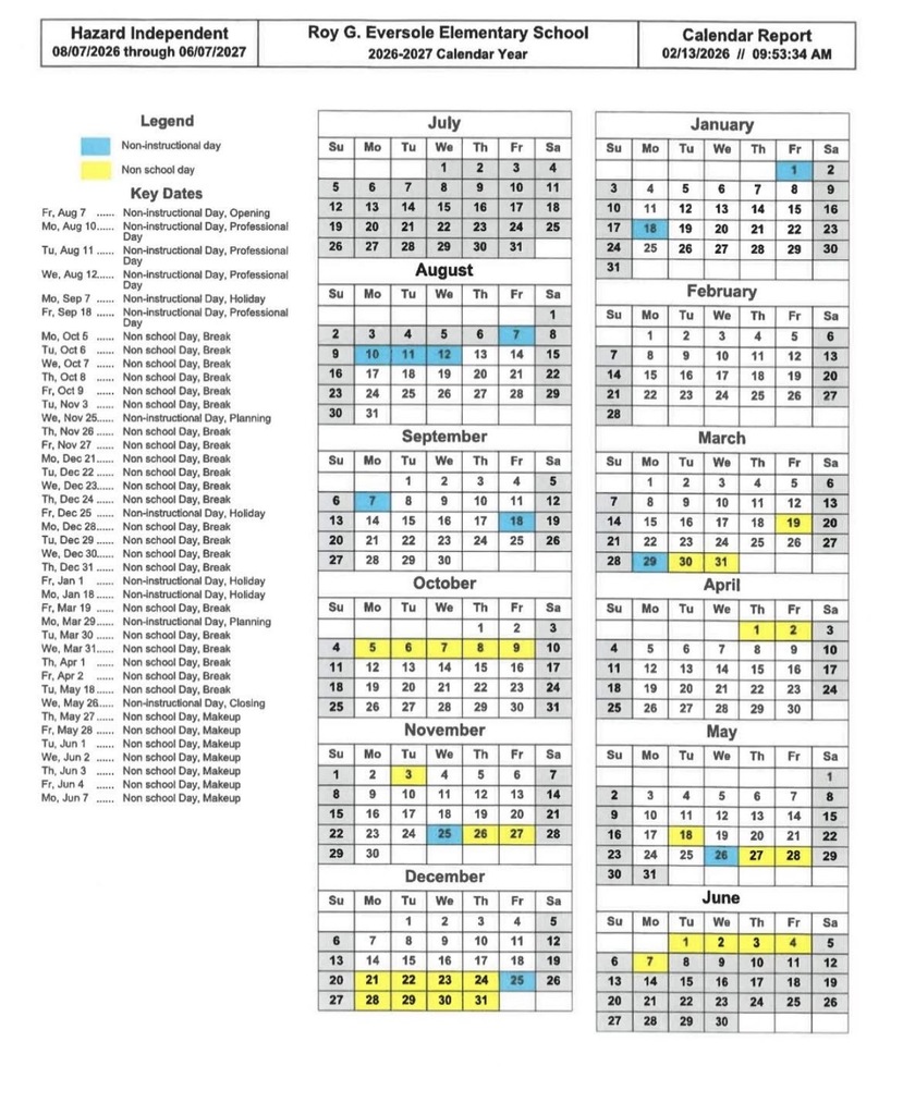 26-27 calendar