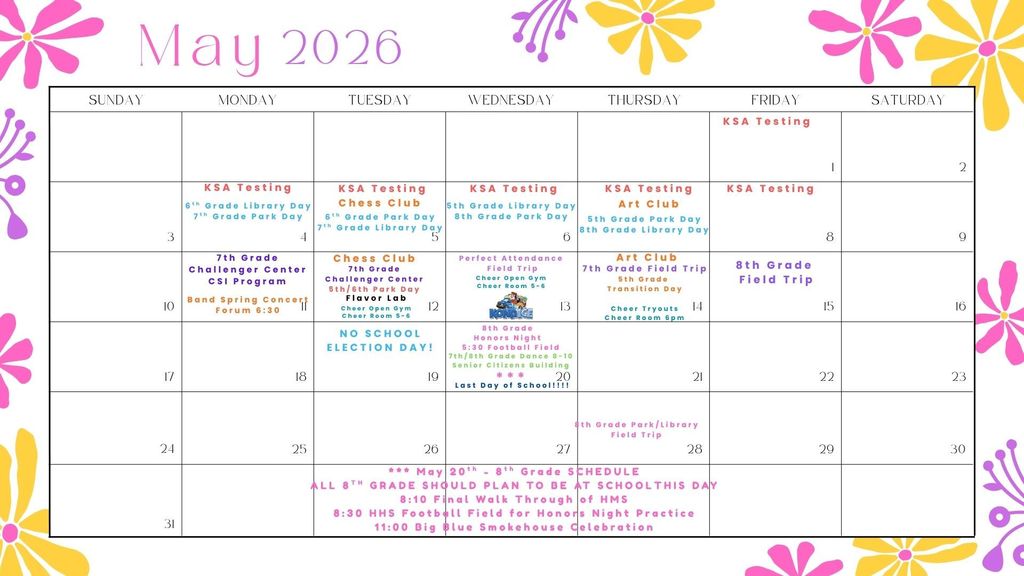 May Calendar