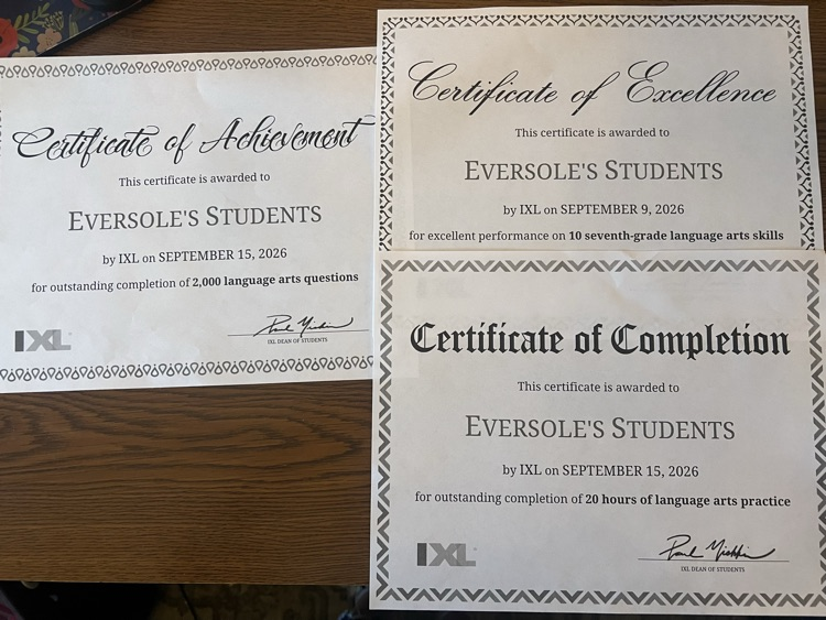 certificate