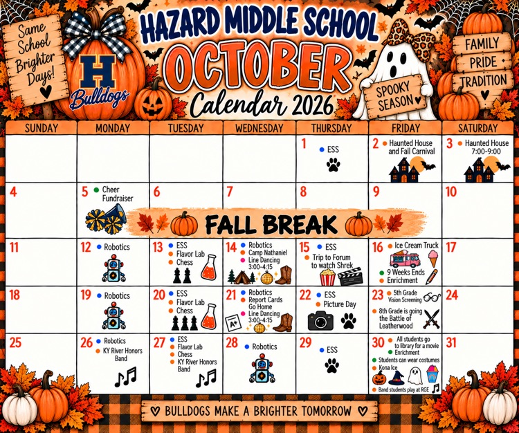 October calendar
