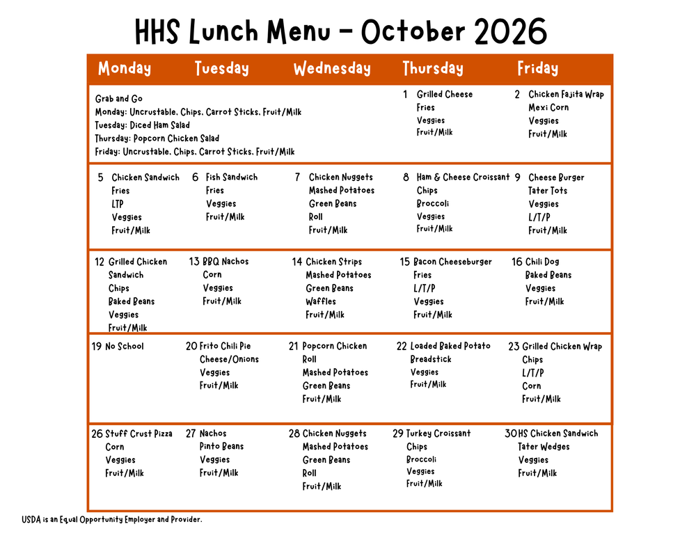 HHS Lunch Oct 2026