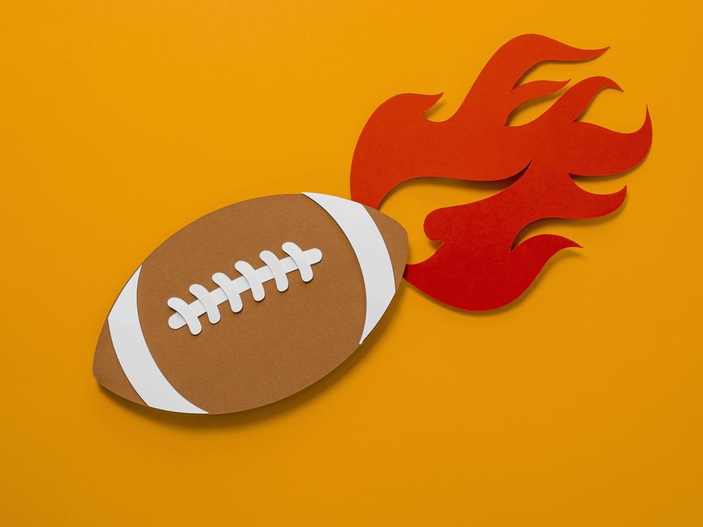 Football with flame