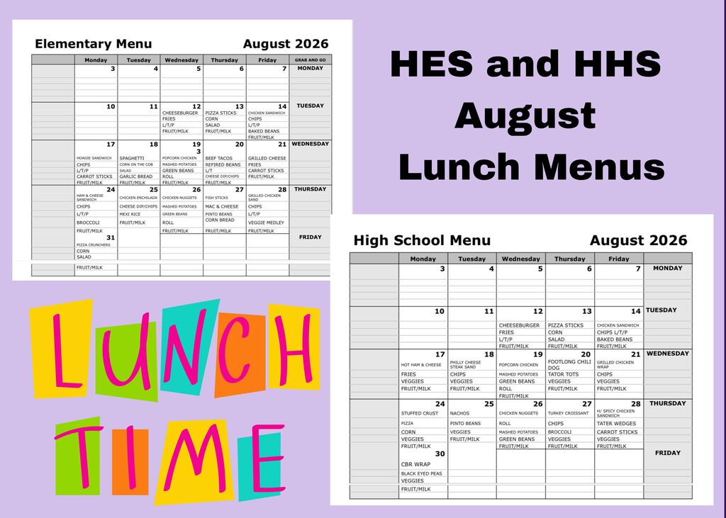 Lunch Menus