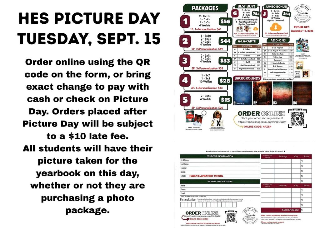 HES Picture Day 9/15