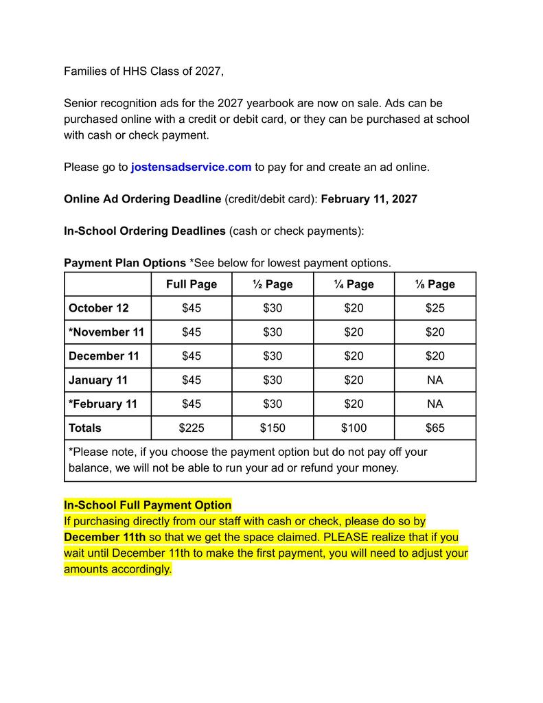 Senior Ad Info