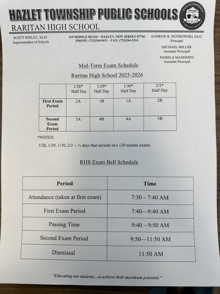 Revised Mid Term exam schedule