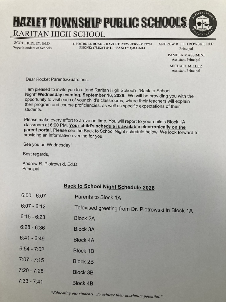 back to school night schedule