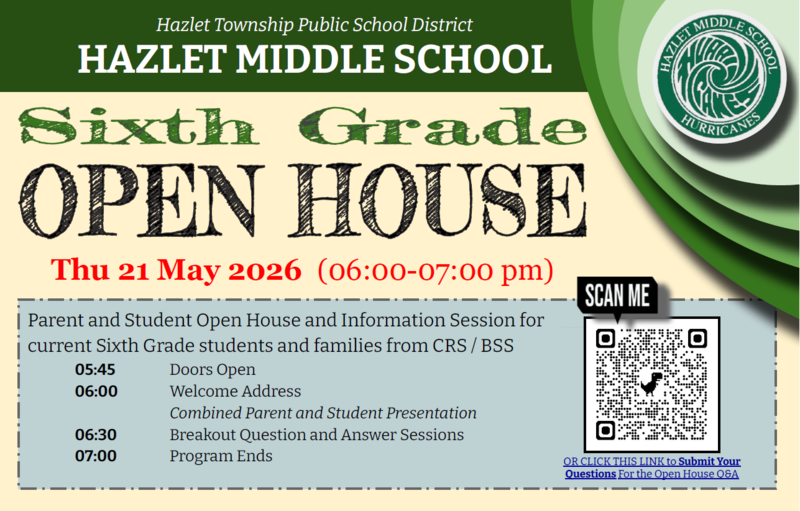 Hazlet Middle School Open House