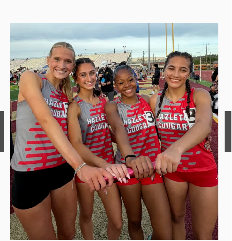 clipping of newspaper article for track and field relay team