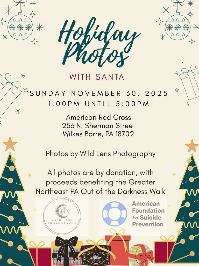 Flyer for photos with santa