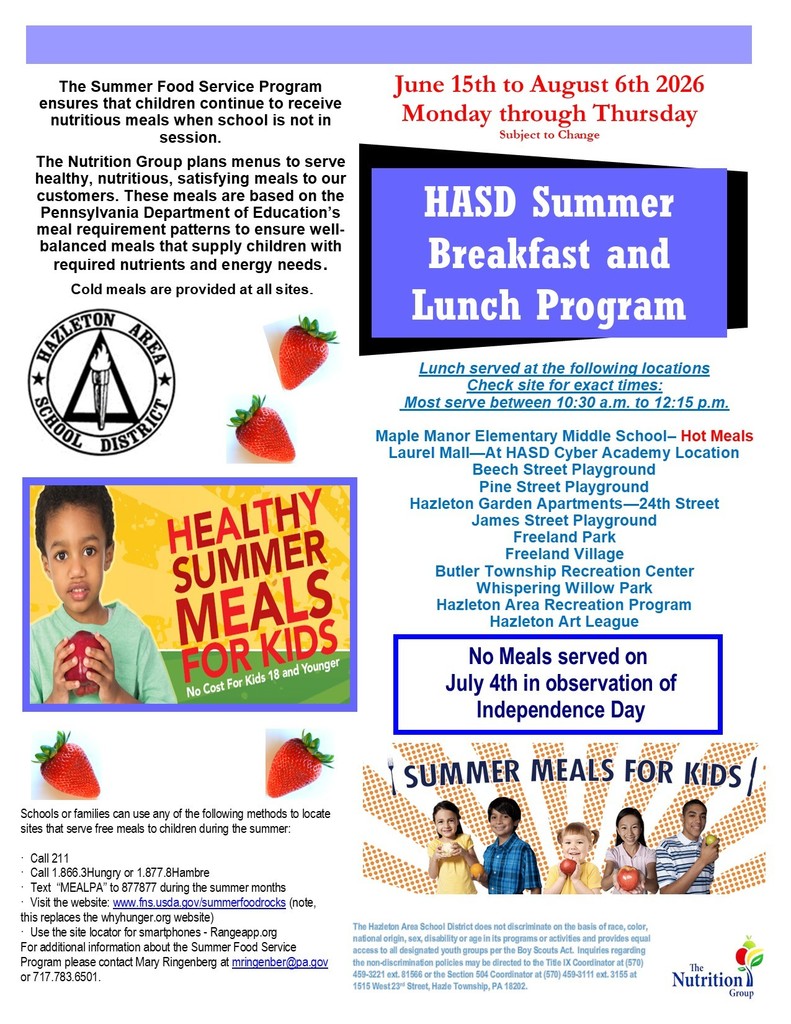 summer lunch program flyer