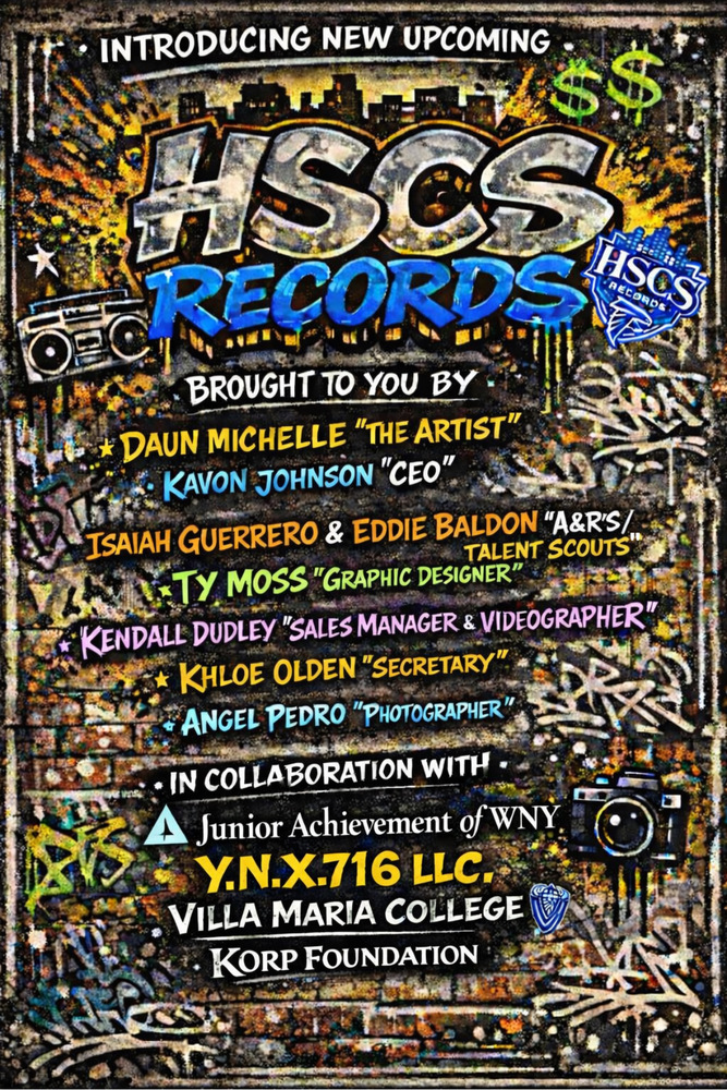 Introducing Health Sciences Charter School Records - We'd like to give a huge shout out to all of our students involved with making this record label happen - Daun Michelle, Kavon Johnson, Isaiah Guerrero, Eddie Baldon, Ty Moss, Kendall Dudley, Khloe Olden, and Angel Pedro.