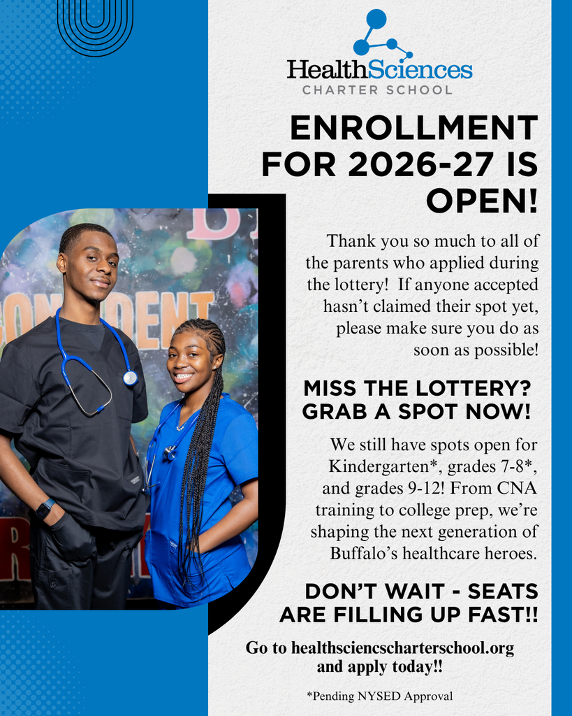 To all the families who joined our lottery on April 1st—thank you for the incredible interest in HSCS! We can’t wait to welcome our newest students this fall. 🩺✨  Public Enrollment starts NOW. If you're looking for hands-on labs, athletic excellence, and a path to a healthcare career, now is the time to apply.
