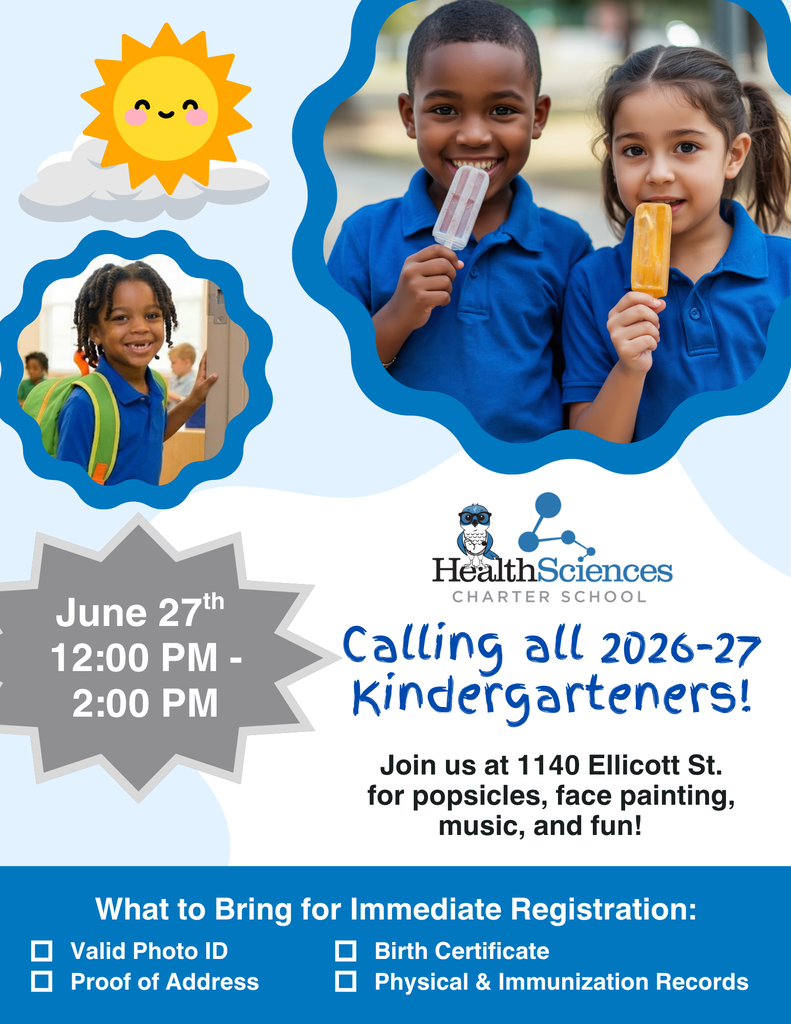 Calling all 2026-27 Kindergarteners! Join us at 1140 Ellicott St. for popsicles, face painting, music, and fun!   June 27th  12:00 PM - 2:00 PM