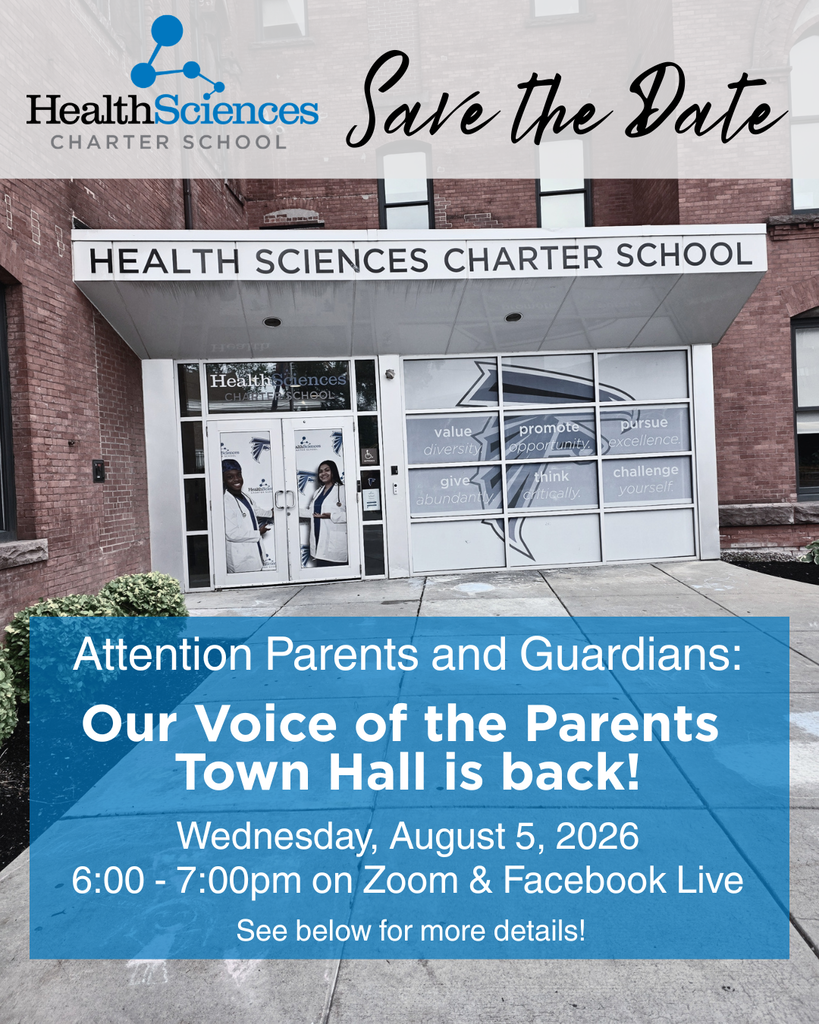 A picture of the school with a Save the Date message. Attention parents: our voice of the parents town hall is back! Wednesday August 5, 2026 6-7pm on Zoom and Facebook Live, see below for more details! town hall is back! Wednesday, August 5, 2026