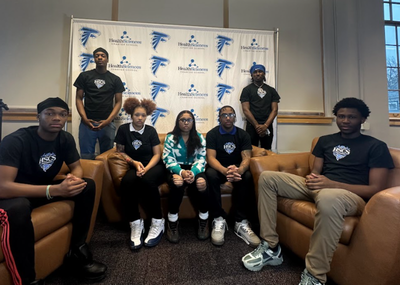 Group shot of the students behind HSCS Records.