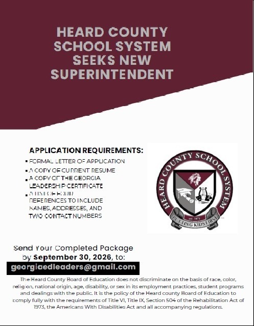 Superintendent Search Announcement