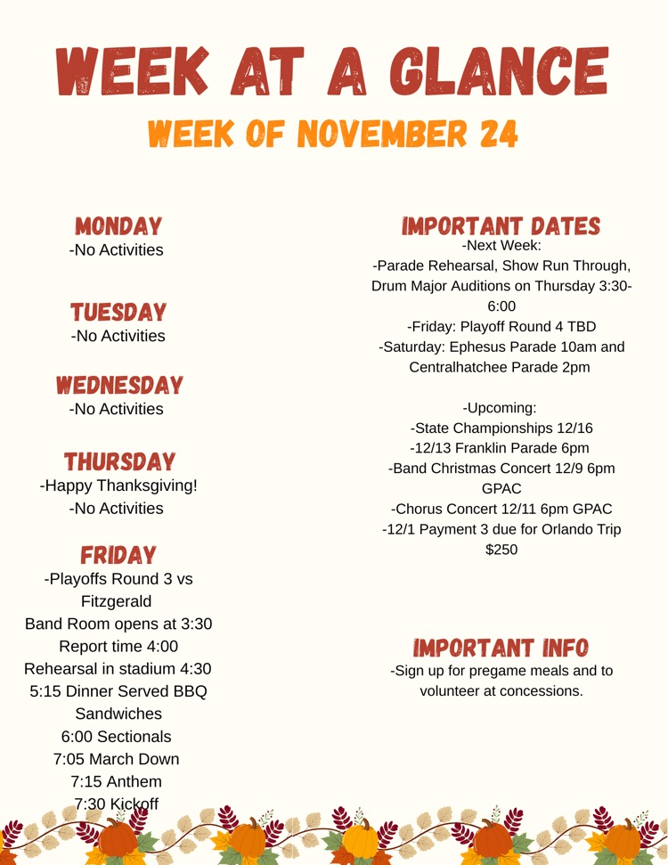 Week at a Glance 11/24