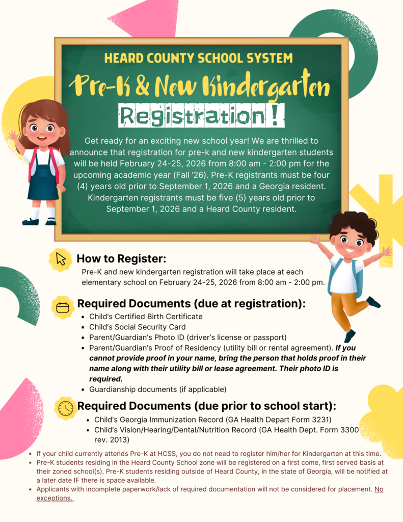 26-27 Pre K  Registration