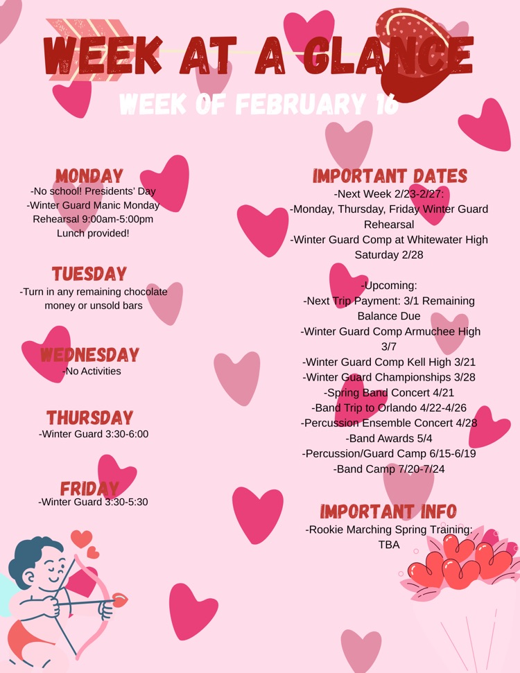Week at a Glance 2/16