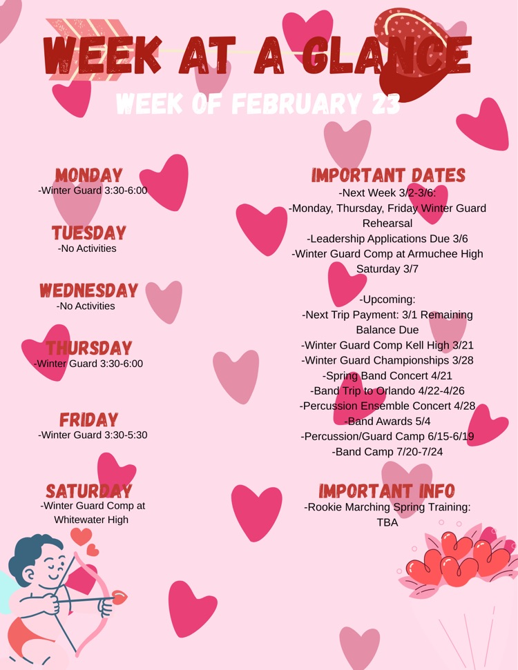 Week at a Glance 2/23