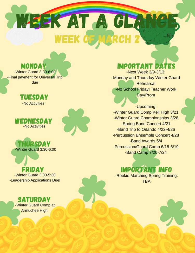 Week at a Glance 3/2