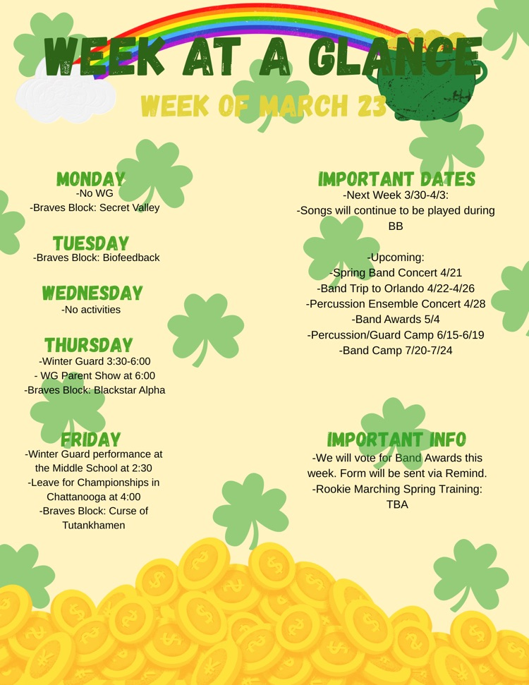 Week at a Glance 3/23