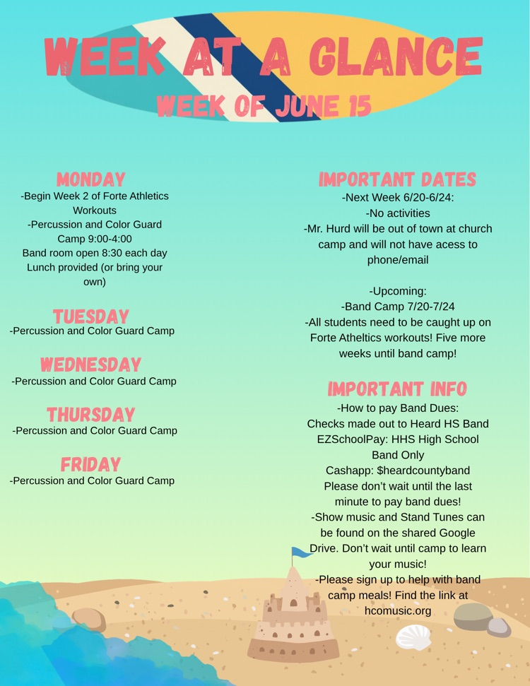 Week at a Glance 6/15