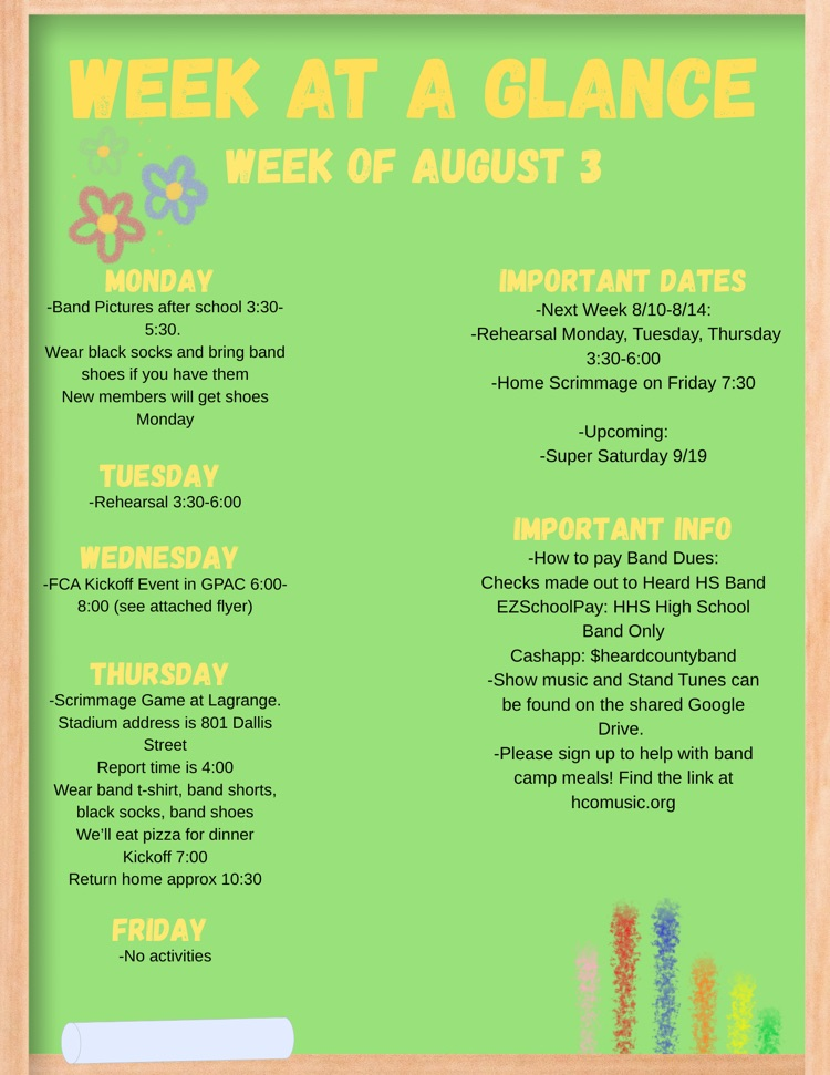 Week at a Glance 