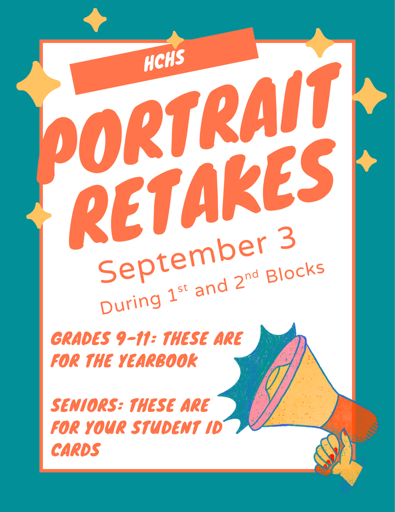 Portrait retake flyer