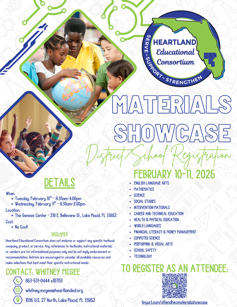 HEC's Materials Showcase Registration Flyer