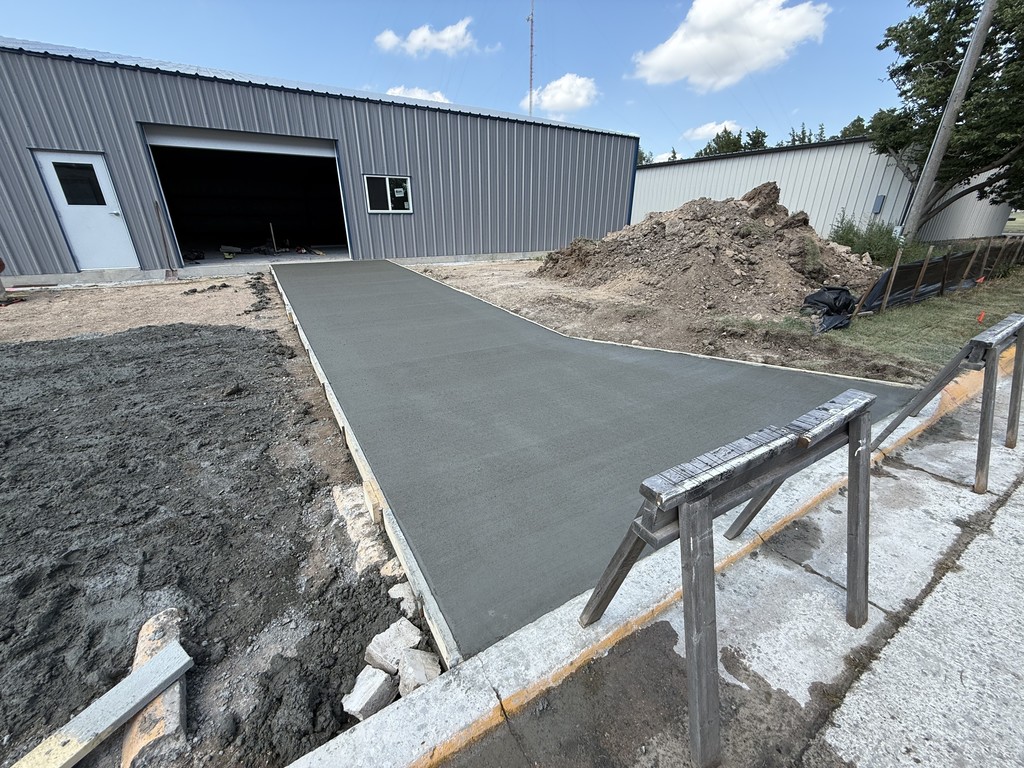 First half of CLB driveway is complete