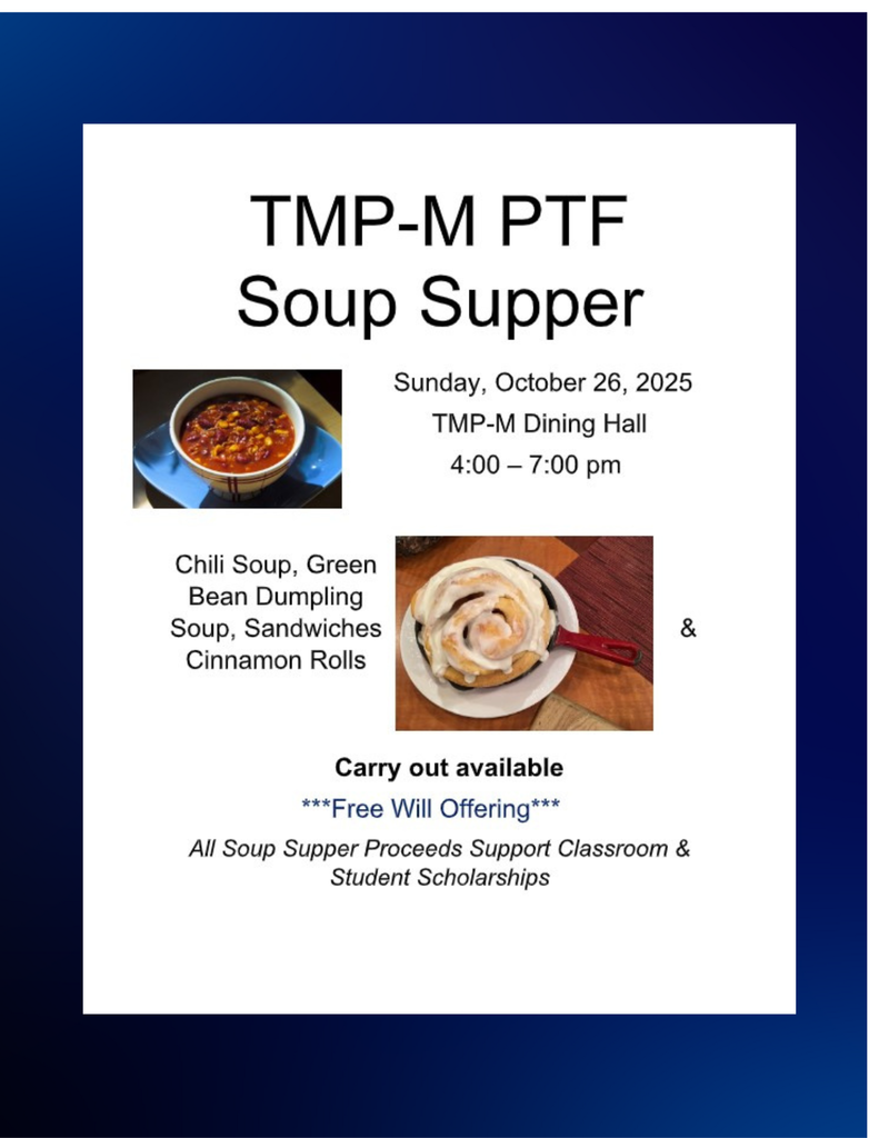 TMP_M PTF Soup Supper text on white background with picture of chili and cinnamon roll