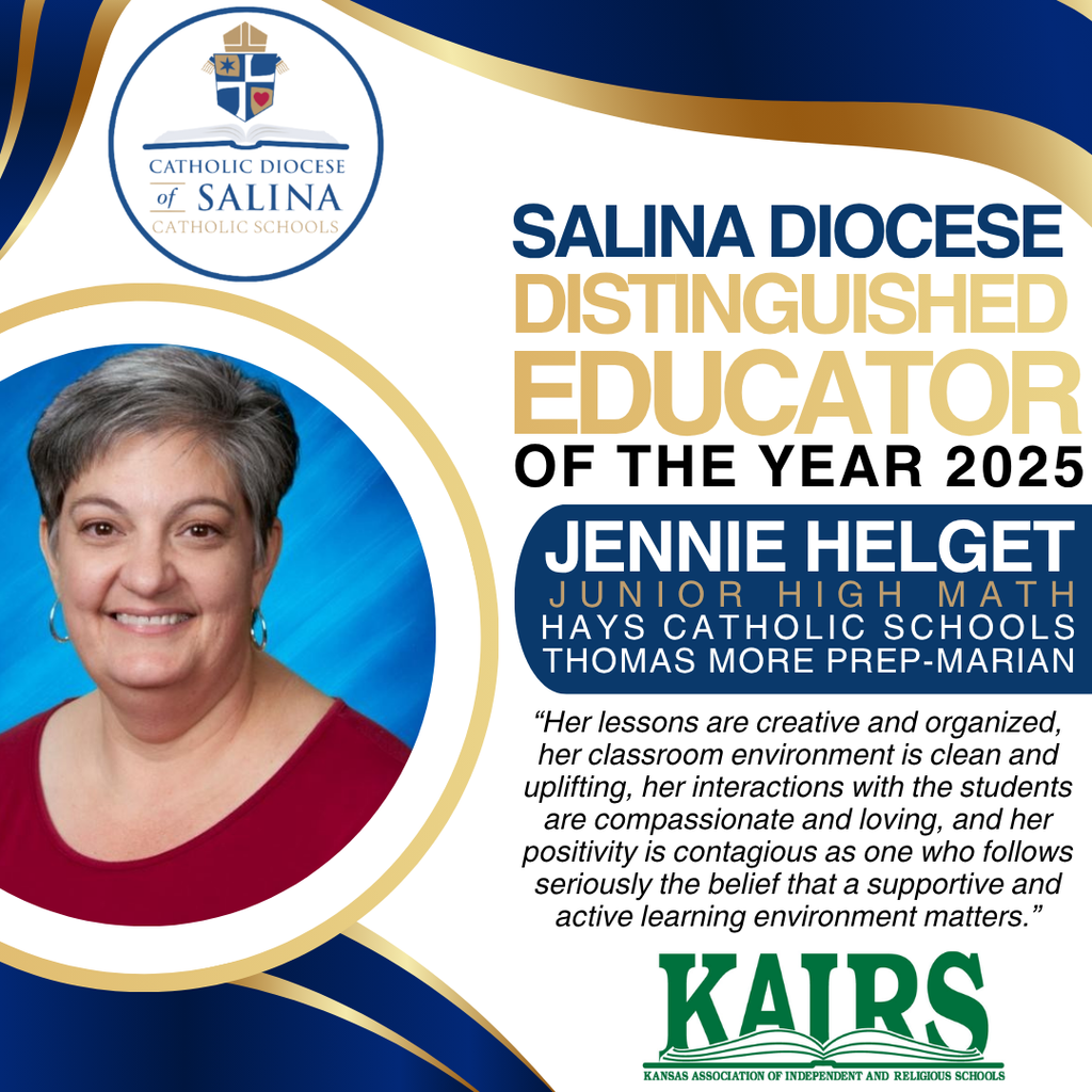 Jennie Helget head shot with Distinguished Educator of the Year 2025 text
