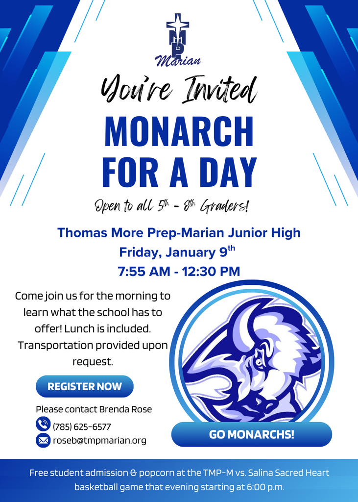 Students are invited to join us for Monarch for a Day on January 9, 2026.