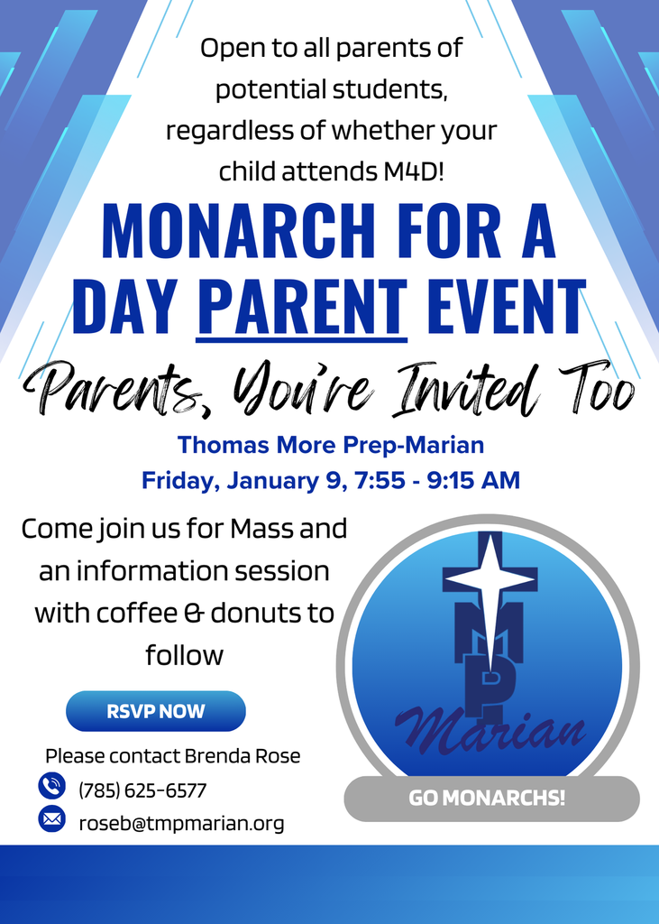 Parents are also invited to join us for Mass and a brief information session on January 9. 2026.