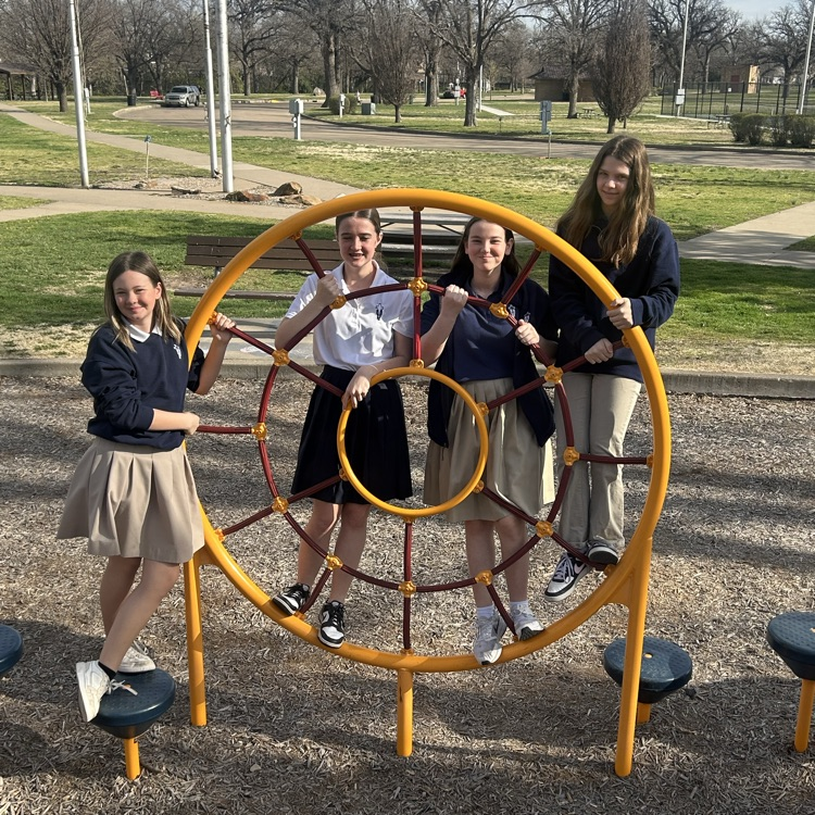 Students enjoyed time at a park. 