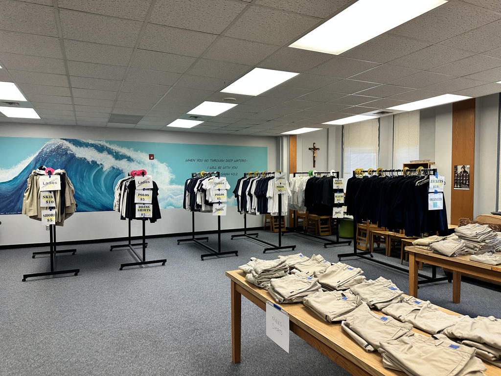 Polos on racks in the JH Learning Commons