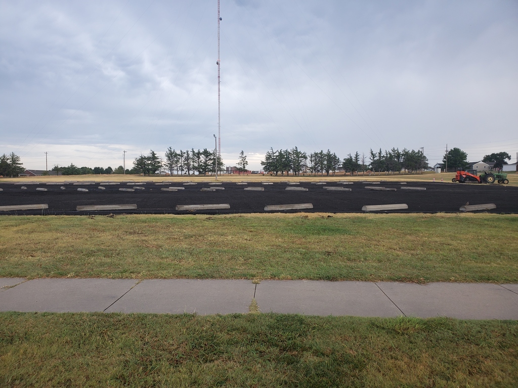 The student parking lot at TMP-Marian showing new surface and parking blocks.