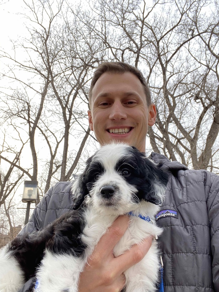 Gabe Segal and dog