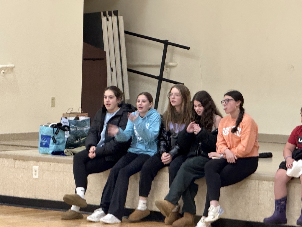 students cheer on basketball players